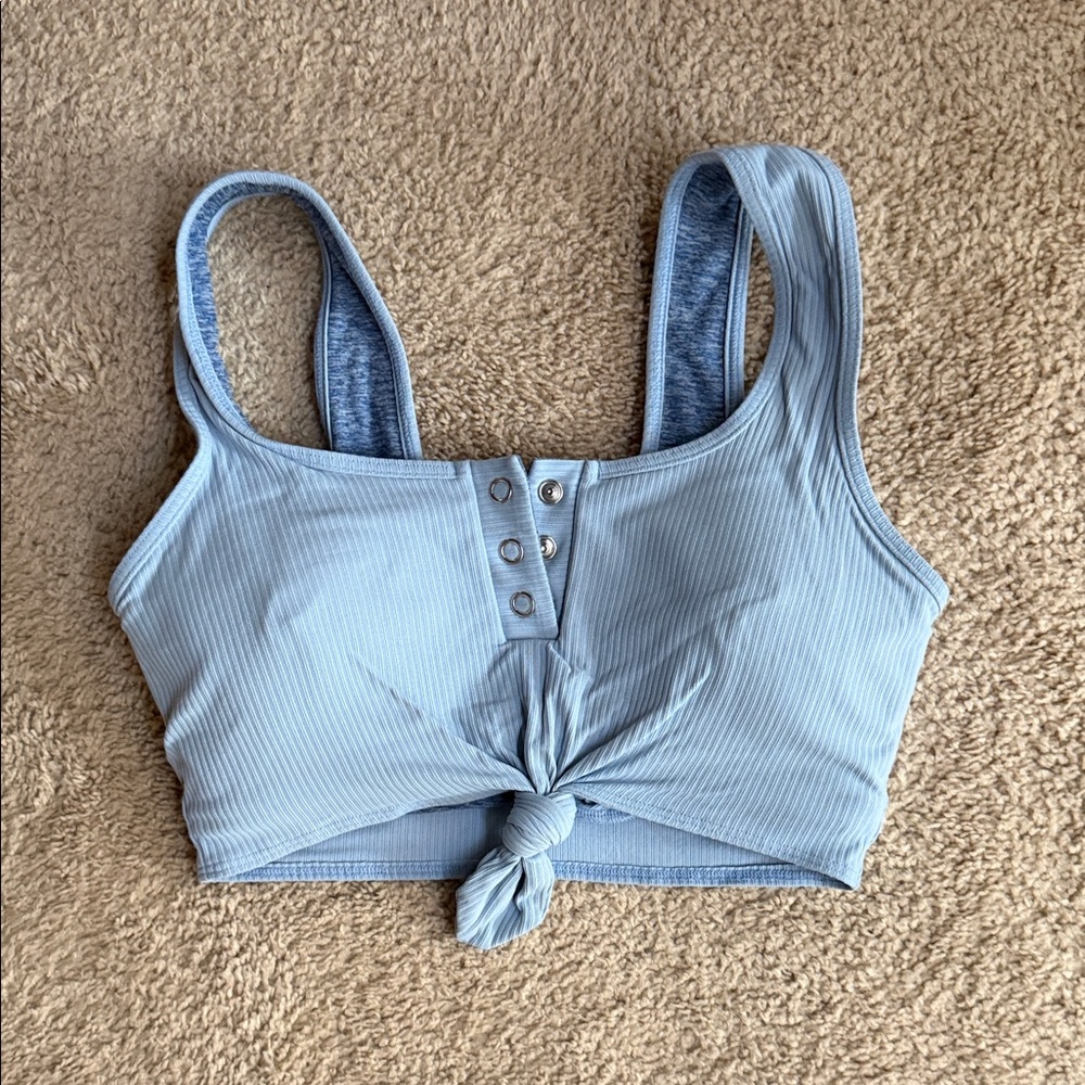 Bombshell Blue Knotted Women's Bra Top S